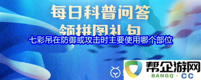 在进行防御或攻击时，七彩吊主要运用的身体部位是哪个？