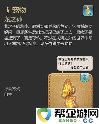 《最终幻想14：水晶世界》中如何获得龙之孙宠物的详细攻略与方法