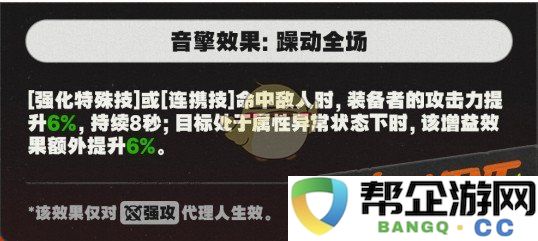 《绝区零》角色强音与艾莲之间的契合度分析