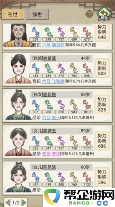 《祖宗模拟器：传承》游戏选秀技巧及玩法全解析