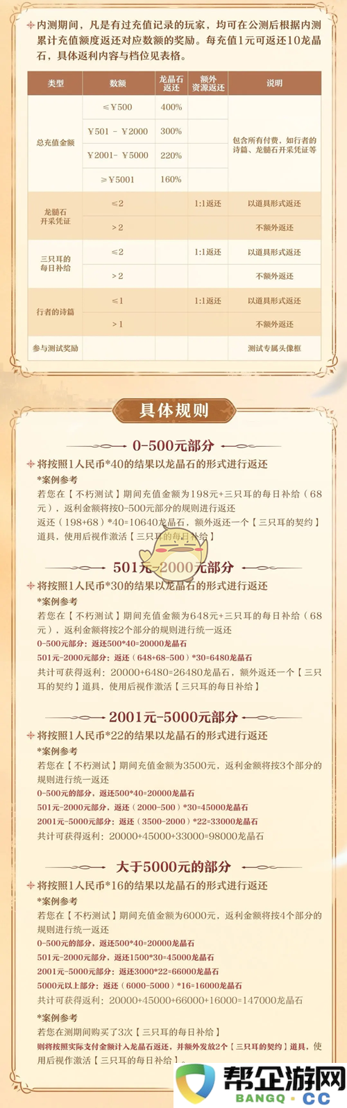 《龙息神寂》不朽测试返还规则详细介绍与解析