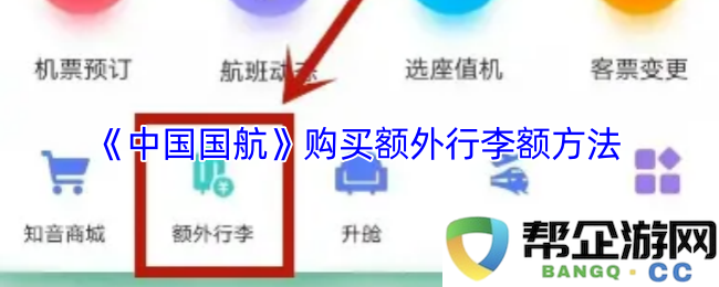 《中国国航》如何购买额外行李额度的详细指南与步骤解析