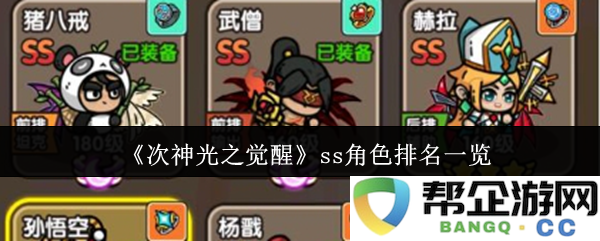 《次神光之觉醒》相关角色排名详细分析与评比结果一览