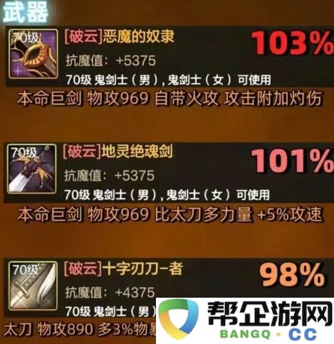 dnf手游70版本狂战士毕业装备搭配大全 DNF手游70版本狂战装备怎么配