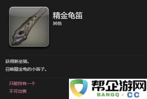 《最终幻想14：水晶世界》中精金龟的获取攻略与技巧