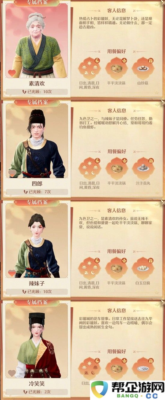 《无限暖暖》火锅坊食客喜好攻略